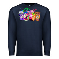 Navy hippie coffee cups Premium Sweatshirt - Zillion Design Studio