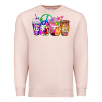 Pale Pink hippie coffee cups Premium Sweatshirt - Zillion Design Studio