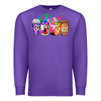 Purple hippie coffee cups Premium Sweatshirt - Zillion Design Studio