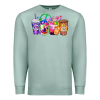 Seafoam hippie coffee cups Premium Sweatshirt - Zillion Design Studio