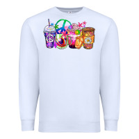 White hippie coffee cups Premium Sweatshirt - Zillion Design Studio