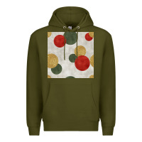 Army Green christmas points seamless pattern Premium Hoodie - BundleAndBundleShop