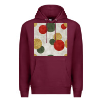 Burgundy christmas points seamless pattern Premium Hoodie - BundleAndBundleShop