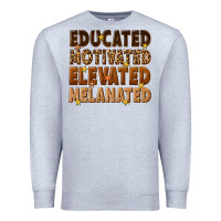 Heather Grey melanin educated motivated elevated melanated Premium Sweatshirt - texasbilliewilder
