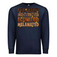 Navy melanin educated motivated elevated melanated Premium Sweatshirt - texasbilliewilder