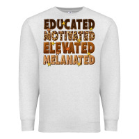 Oatmeal Heather melanin educated motivated elevated melanated Premium Sweatshirt - texasbilliewilder