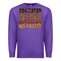 Purple melanin educated motivated elevated melanated Premium Sweatshirt - texasbilliewilder