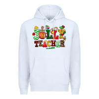 White jolly teacher Premium Hoodie - AdoDesignShop
