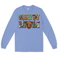Colony Blue show mom scottish cattle Long Sleeve Tee - BarkalooDesign