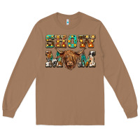Toasted Coconut show mom scottish cattle Long Sleeve Tee - BarkalooDesign