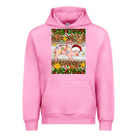 Fuchsia Pink christmas pig Urban Hoodie - Artiststas