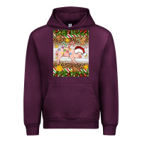 Mauve Wine christmas pig Urban Hoodie - Artiststas