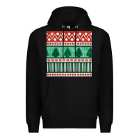 Black christmas trees hand drawn seamless pattern Premium Hoodie - BundleAndBundleShop