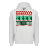 Dove Grey christmas trees hand drawn seamless pattern Premium Hoodie - BundleAndBundleShop