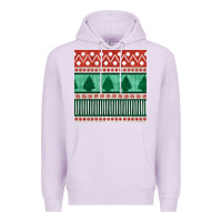 Lilac christmas trees hand drawn seamless pattern Premium Hoodie - BundleAndBundleShop
