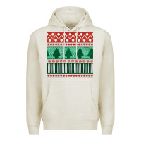 Oatmeal Heather christmas trees hand drawn seamless pattern Premium Hoodie - BundleAndBundleShop