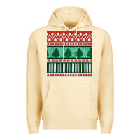 Pina Colada christmas trees hand drawn seamless pattern Premium Hoodie - BundleAndBundleShop