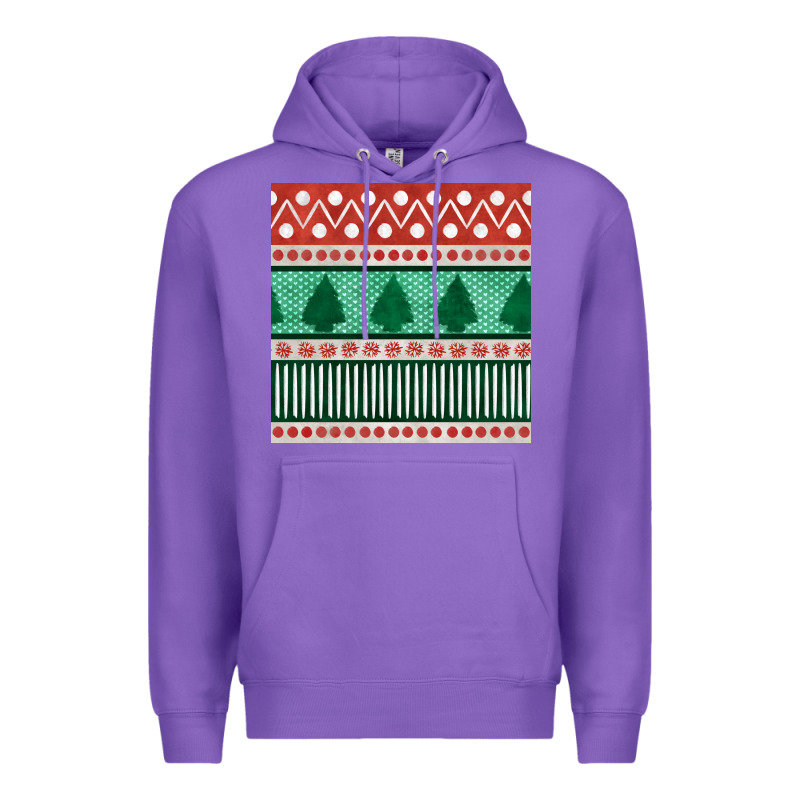 Christmas Trees Hand Drawn Seamless Pattern Premium Hoodie by BundleAndBundleShop | Teevron