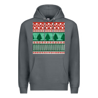 Rock christmas trees hand drawn seamless pattern Premium Hoodie - BundleAndBundleShop