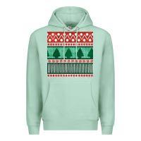 Seafoam christmas trees hand drawn seamless pattern Premium Hoodie - BundleAndBundleShop