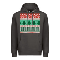Smoke christmas trees hand drawn seamless pattern Premium Hoodie - BundleAndBundleShop