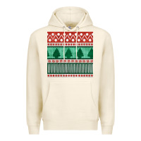Tofu christmas trees hand drawn seamless pattern Premium Hoodie - BundleAndBundleShop