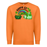 Carrot Happy Go Lucky Rainbow Shamrocks And Pot Of Gold Premium Sweatshirt - RanaPortraitStore
