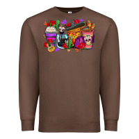 Chestnut day of the dead coffee cups Premium Sweatshirt - Zillion Design Studio