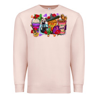 Pale Pink day of the dead coffee cups Premium Sweatshirt - Zillion Design Studio