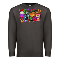 Smoke day of the dead coffee cups Premium Sweatshirt - Zillion Design Studio