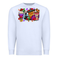 White day of the dead coffee cups Premium Sweatshirt - Zillion Design Studio