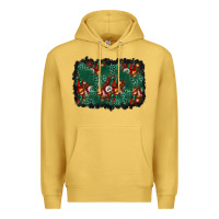 Antique Gold christmas gift box and leopard background Premium Hoodie - BundleAndBundleShop