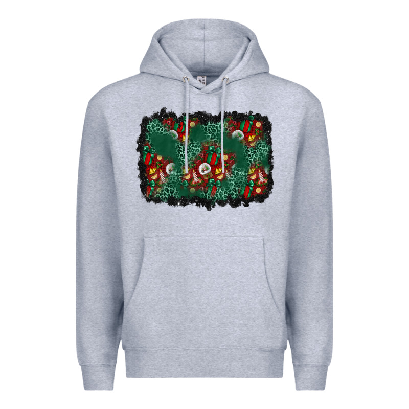 Christmas Gift Box And Leopard Background Premium Hoodie by BundleAndBundleShop | Teevron