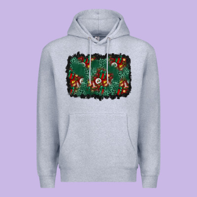 Christmas Gift Box And Leopard Background Premium Hoodie Designed By Bundleandbundleshop