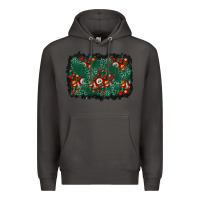Smoke christmas gift box and leopard background Premium Hoodie - BundleAndBundleShop