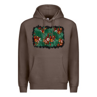 Coffee christmas gift box and leopard background Premium Hoodie - BundleAndBundleShop