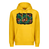 Lemon christmas gift box and leopard background Premium Hoodie - BundleAndBundleShop