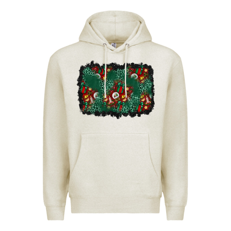 Christmas Gift Box And Leopard Background Premium Hoodie by BundleAndBundleShop | Teevron