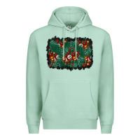 Seafoam christmas gift box and leopard background Premium Hoodie - BundleAndBundleShop