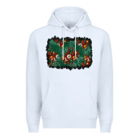 White christmas gift box and leopard background Premium Hoodie - BundleAndBundleShop
