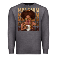 Charcoal Heather melanin kid Premium Sweatshirt - texasbilliewilder