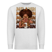 Oatmeal Heather melanin kid Premium Sweatshirt - texasbilliewilder
