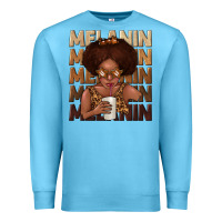 Ocean Blue melanin kid Premium Sweatshirt - texasbilliewilder