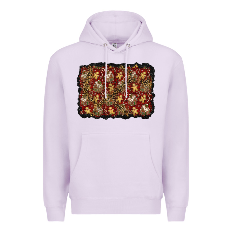 Christmas Gingerbread Man And House Background Premium Hoodie by BundleAndBundleShop | Teevron