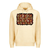 Pina Colada christmas gingerbread man and house background Premium Hoodie - BundleAndBundleShop