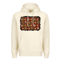 Sandshell christmas gingerbread man and house background Premium Hoodie - BundleAndBundleShop