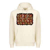 Tofu christmas gingerbread man and house background Premium Hoodie - BundleAndBundleShop