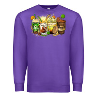 Purple beer coffee cups Premium Sweatshirt - Zillion Design Studio