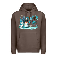 Coffee winter vibes Premium Hoodie - AdoDesignShop