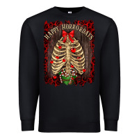 Black Happy Horrordays Premium Sweatshirt - RanaPortraitStore